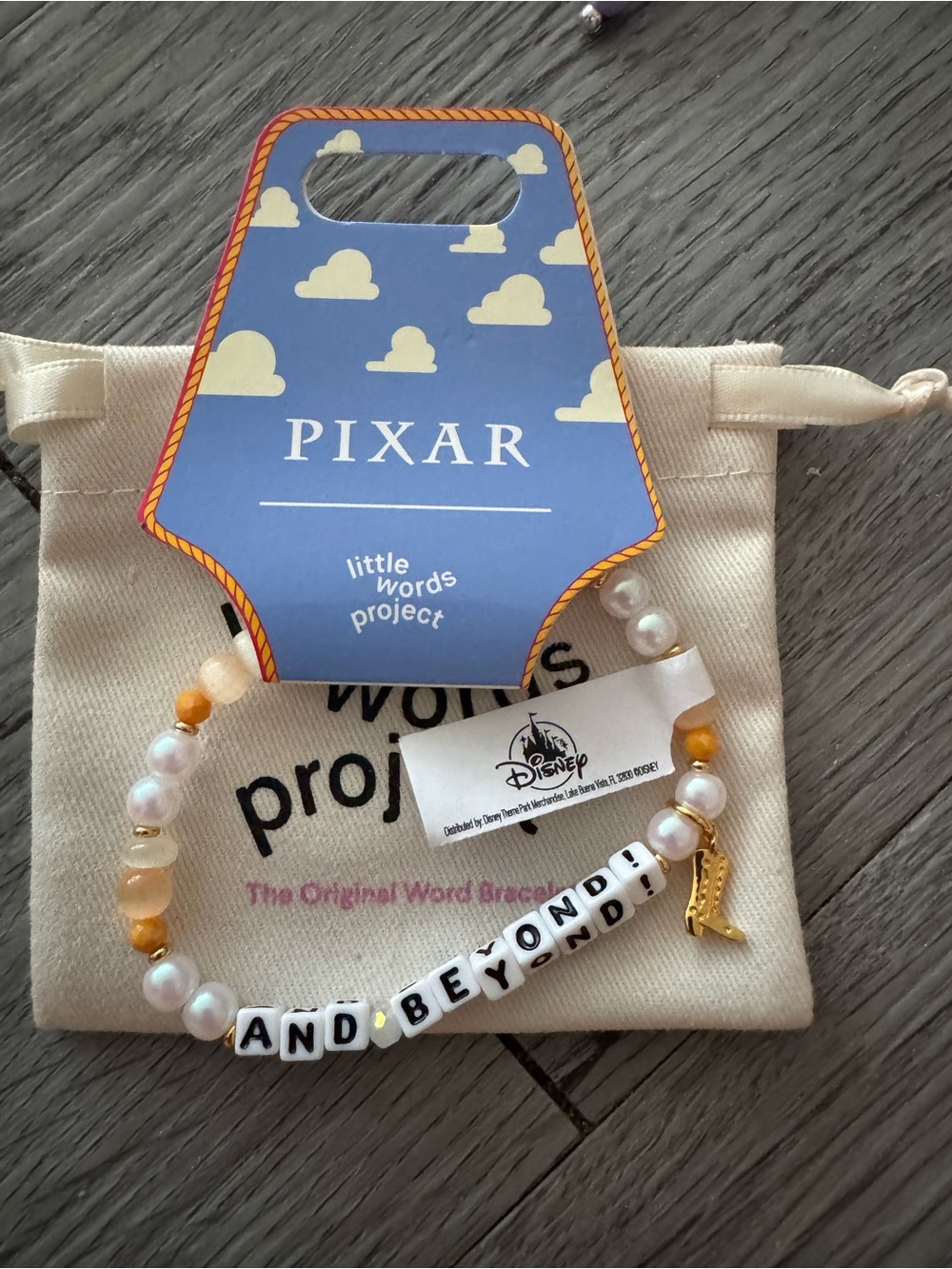 Pixar x Little Words Project "AND BEYOND" Bracelet